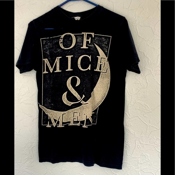 OF MICE AND MEN BAND TEE SHIRT METAL DISTRESSED STYLE SIZE MEDIUM - Picture 1 of 4